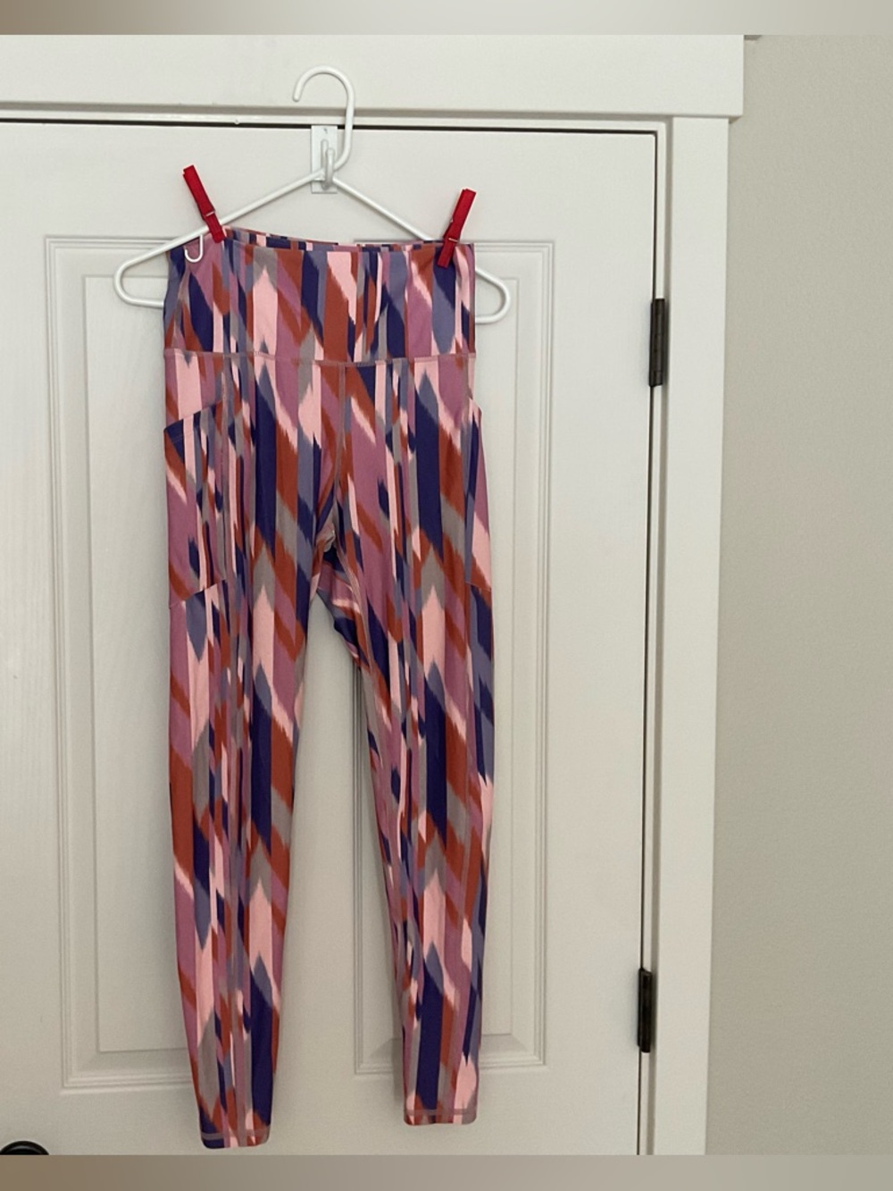 Girls' Pink Multi-Color Active Leggings